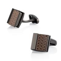 Cufflinks Zinc Alloy Square plated for man nickel lead & cadmium free Sold By Lot