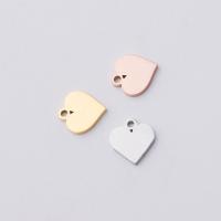 Stainless Steel Heart Pendants 304 Stainless Steel Vacuum Ion Plating DIY Sold By PC