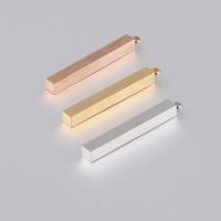 Stainless Steel Pendants 304 Stainless Steel Rectangle Vacuum Ion Plating DIY Sold By PC