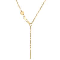 Collier d'acier titane, avec 2.05 chaînes de rallonge, Plaqué d'or, bijoux de mode & pour femme, doré, 51mm, Longueur 41.9 cm, Vendu par PC