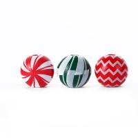 Wood Beads Schima Superba Round printing DIY 16mm Sold By PC