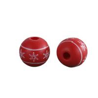 Wood Beads Schima Superba Round printing DIY Sold By PC