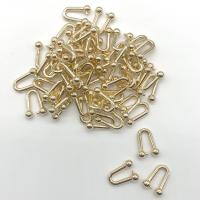 Zinklegering Sieraden Sluiting, Zinc Alloy, Letter U, DIY, gouden, nikkel, lood en cadmium vrij, 15x11mm, Ca 100pC's/Bag, Verkocht door Bag