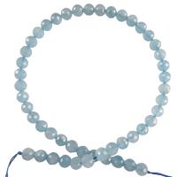 Aquamarijn Kraal, Ronde, DIY & gefacetteerde, blauw, 8mm, Per verkocht 15.35 inch Strand