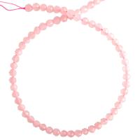 Prirodna ruža kvarca kuglice, Rose Quartz, Krug, možete DIY & različite veličine za izbor & faceted, roze, Prodano Per Približno 15.35 inčni Strand