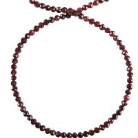 Naturlig granat pärlor, Garnet, Rund, DIY & olika storlek för val & fasetterad, röd, Såld Per Ca 14.96 inch Strand