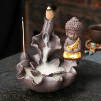 Backflow Incense Burner Purple Clay handmade for home and office & durable & multifunctional Sold By PC