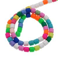 Polymer lerperler, Polymer Clay, Kolonne, du kan DIY, flere farver til valg, 6mm, 65pc'er/Strand, Solgt Per 38 cm Strand