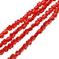 Grânulos de argila de polímero, Coração, DIY, vermelho, 10mm, 40PCs/Strand, vendido para 38 cm Strand