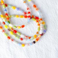 Χάντρες Lampwork, Γυάλινα, DIY, μικτά χρώματα, 40PCs/Strand, Sold Per 38 cm Strand