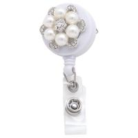 Zinc Alloy met Plastic Pearl, met strass, gemengde kleuren, 700mm, Verkocht door PC