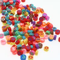 Polymer lerperler, Polymer Clay, Runde, du kan DIY, flere farver til valg, 10x10x5mm, 1000pc'er/Bag, Solgt af Bag