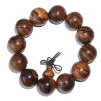 Håndled Mala, Hua Qinan Wood, Runde, Salve, Unisex & forskellig størrelse for valg, brun, Solgt af PC