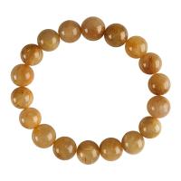 Rutilated Quartz Bracelet Round polished golden Sold Per 7.87 Inch Strand