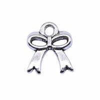 Zinklegering Hangers, Zinc Alloy, Strik, plated, mode sieraden, meer kleuren voor de keuze, nikkel, lood en cadmium vrij, 11x9mm, Verkocht door PC