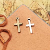 Zinklegering Cross Hangers, Zinc Alloy, Oversteken, plated, DIY, meer kleuren voor de keuze, nikkel, lood en cadmium vrij, 9x19mm, Verkocht door PC