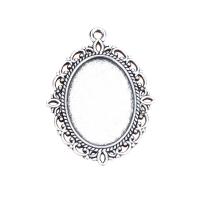 Zinc Alloy vedhæng Cabochon Setting, forgyldt, du kan DIY, flere farver til valg, nikkel, bly & cadmium fri, 25x18mm, Solgt af PC