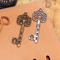 Zinc Alloy Key Pendants plated DIY & hollow nickel lead & cadmium free Sold By PC