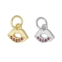 Cubic Zirconia Micro Pave Brass Pendant Lip plated micro pave cubic zirconia & hollow Approx 3mm Sold By PC