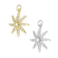 Cubic Zirconia Micro Pave Brass Pendant Flower plated micro pave cubic zirconia Approx 3mm Sold By PC