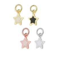 Brass Jewelry Pendants Star plated enamel Approx 3mm Sold By PC