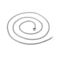 Ketting van edelstaal ketting, 316 Roestvrij staal, uniseks, zilver, 3x0.60mm, Lengte 60 cm, Verkocht door PC