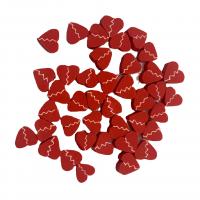 Abalorios de FIMO, Arcilla polimero, Corazón, Bricolaje, Rojo, 5-20mm, 100PCs/Bolsa, Vendido por Bolsa