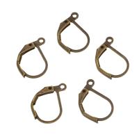 Brass Lever Terug Earring Component, Messing, meer kleuren voor de keuze, 16x10x2mm, 1000pC's/Bag, Verkocht door Bag