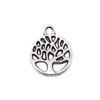 Zinc Alloy Pendler, Tree, forgyldt, flere farver til valg, 13x11mm, Solgt af PC