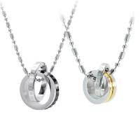 Titanium Staal Trui Ketting, Donut, uniseks & verschillende stijlen voor de keuze & met strass, meer kleuren voor de keuze, Lengte Ca 21.26 inch, Verkocht door PC