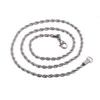 Stainless Steel Chain Ogrlica, 316 nehrđajućeg čelika, bez spolne razlike & različite veličine za izbor, izvorna boja, Prodano By PC