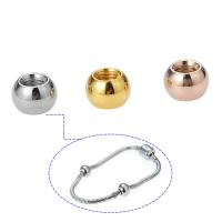 316 Stainless Steel Positionering Bead, Runde, du kan DIY, flere farver til valg, 8.90x6mm, Solgt af PC