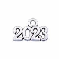 Zinc Alloy Alphabet and number Pendants silver color plated fashion jewelry silver color nickel lead & cadmium free Sold By PC