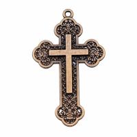 Zinklegering Cross Hangers, Zinc Alloy, Oversteken, plated, mode sieraden, meer kleuren voor de keuze, nikkel, lood en cadmium vrij, 54x33mm, Verkocht door PC