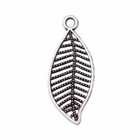 Zinklegering Leaf Hangers, Zinc Alloy, Blad, plated, mode sieraden, meer kleuren voor de keuze, nikkel, lood en cadmium vrij, 27x11mm, Verkocht door PC