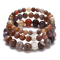 Botswana Achat Armband, rund, unisex & verschiedene Stile für Wahl, verkauft von PC