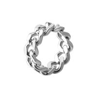 Vinger Ring in edelstaal, 316L roestvrij staal, verschillende grootte voor keus & voor de mens & hol, oorspronkelijke kleur, 7.90mm, Maat:6-10, Verkocht door PC