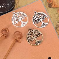 Zinklegering Hangers, Zinc Alloy, Tree of Life, plated, DIY & hol, meer kleuren voor de keuze, nikkel, lood en cadmium vrij, 25mm, Verkocht door PC