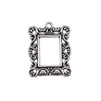 Zinc Alloy Pendler, Square, forgyldt, flere farver til valg, 20x15mm, Solgt af PC