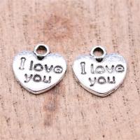 Zinc Alloy Heart Pendler, forgyldt, flere farver til valg, 12x11mm, Solgt af PC