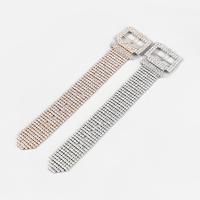 Rhinestone Armbånd, Zinc Alloy, mode smykker & for kvinde & med rhinestone, flere farver til valg, Længde 24.1 inch, Solgt af PC