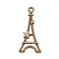 Zinklegering Hangers, Zinc Alloy, Toren, plated, mode sieraden, meer kleuren voor de keuze, nikkel, lood en cadmium vrij, 30x13mm, Verkocht door PC