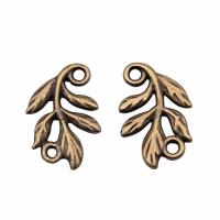 Forbindelse til zinklegering, Zinc Alloy, Leaf, forgyldt, du kan DIY, flere farver til valg, nikkel, bly & cadmium fri, 10x15mm, Solgt af PC