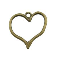 Zinc Alloy Heart Pendler, forgyldt, mode smykker, flere farver til valg, nikkel, bly & cadmium fri, 23x23mm, Solgt af PC