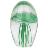 Lampwork Decoratie, luminated, groen, 70x40mm, Verkocht door PC