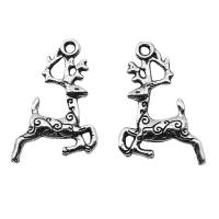 Zinklegering Animal Hangers, Zinc Alloy, silver plated, mode sieraden, zilver, nikkel, lood en cadmium vrij, 14x20mm, Verkocht door PC