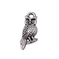 Zinc Alloy Animal Pendler, Owl, sølvfarvet forgyldt, mode smykker, sølv, nikkel, bly & cadmium fri, 16x7mm, Solgt af PC