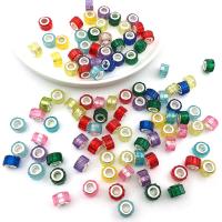 Harpiks Europeans Perler, Resin, med Jern, Runde, sølvfarvet forgyldt, du kan DIY & forskellige stilarter for valg, blandede farver, 13mm, 10pc'er/sæt, Solgt af sæt