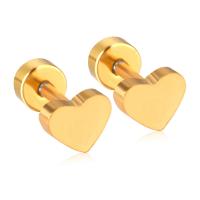 Stainless Steel Stud Øreringe, 304 rustfrit stål, Heart, mode smykker & for kvinde, flere farver til valg, 4mm*13mm,5mm*6mm, Solgt af par