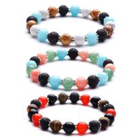 Gemstone Bracciali, pietra preziosa, Cerchio, unisex & stili diversi per la scelta, 8mm, Lunghezza Appross. 7.3 pollice, Venduto da PC